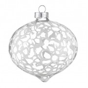 Stipple Glaze Clear Onion Christmas Baubles 